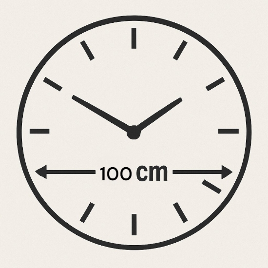 Orologio da parete 100 cm di grandi dimensioni rotondo in resina